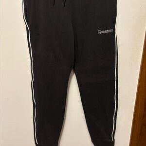 Reebok Black Pants with White Accents